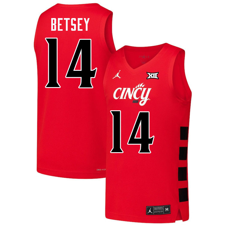 Tyler Betsey Cincinnati Jersey,Cincinnati Bearcats #14 Tyler Betsey Basketball Jersey Youth-Red